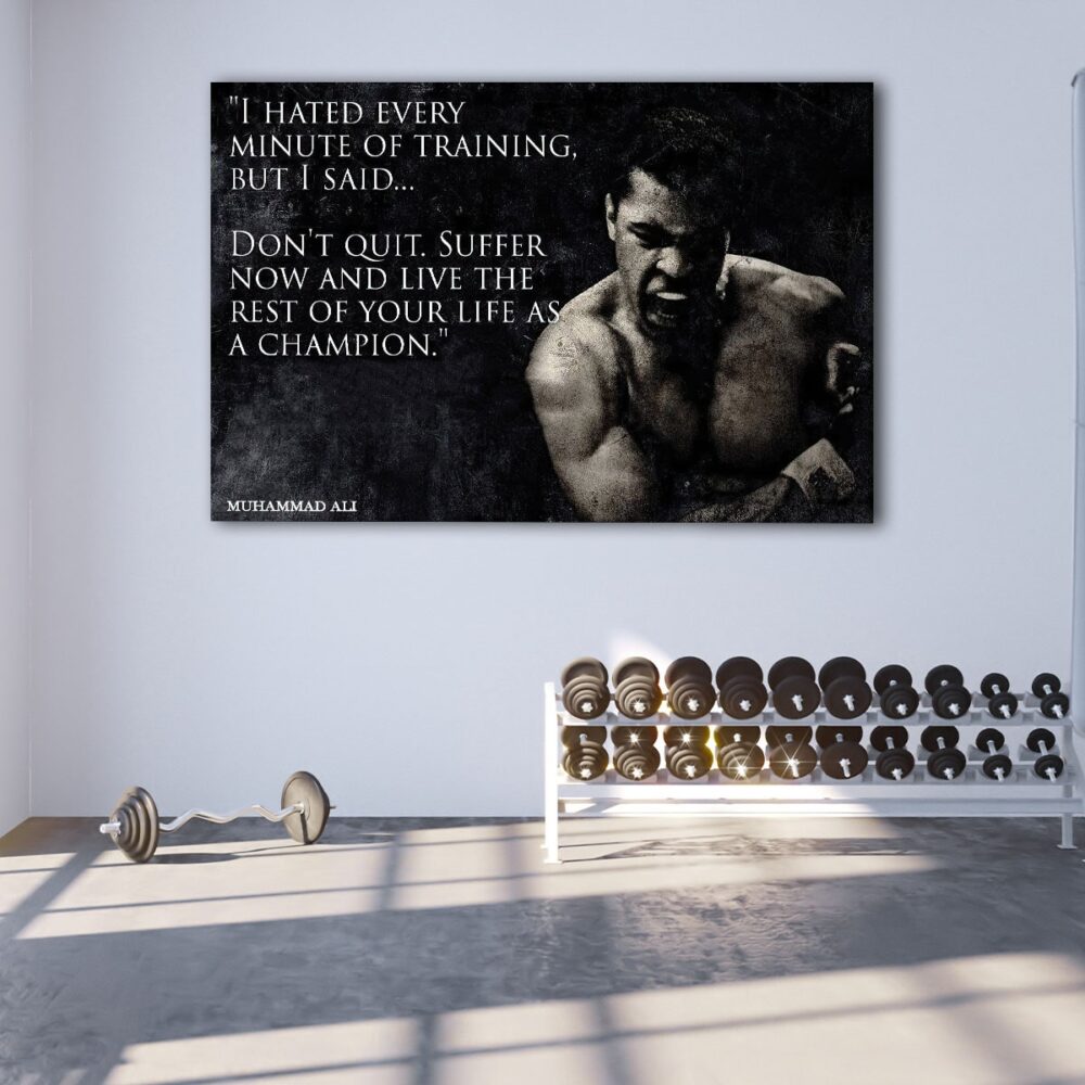 1 panels muhammad ali quote canvas art