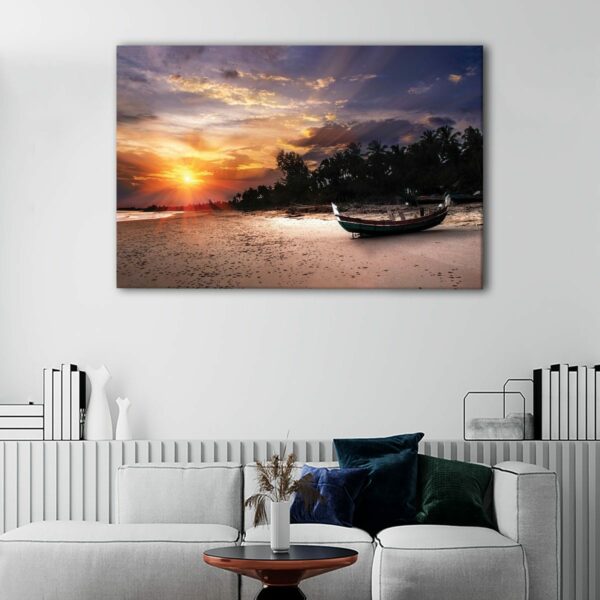 1 panels seychelles beach susnet canvas art