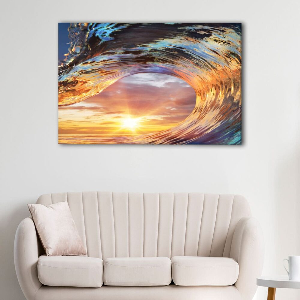 1 panels sun in wave canvas art