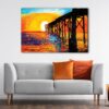 1 panels sunset painting giclee canvas art