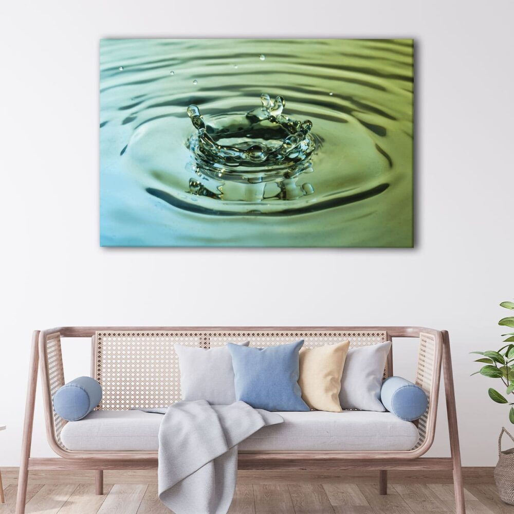 1 panels water drop canvas art