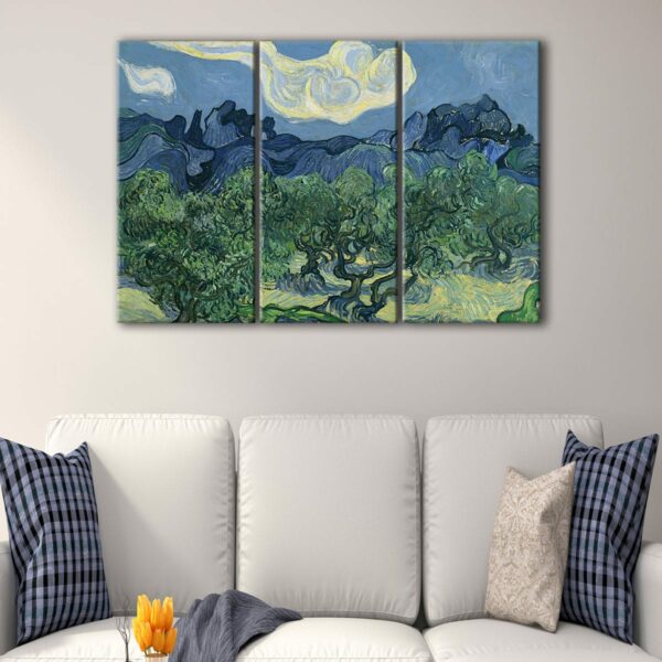 3 panels Olive Trees canvas art