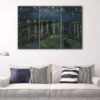 3 panels Starry Night Over the Rhone canvas art