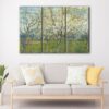 3 panels The Pink Orchard canvas art