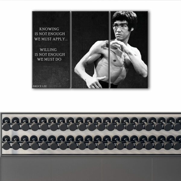 tableau tryptique citation de bruce lee