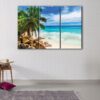 3 panels carribean beach canvas art