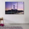 3 panels Lighthouse and stars canvas art