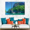 3 panels mountain and ocean canvas art