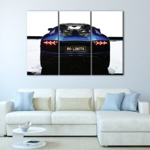 3 panels no limits supercar canvas art