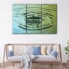 3 panels water drop canvas art