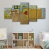 5 panels Bedroom in Arles canvas art