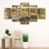 5 panels Garden of the Hospital in Arles canvas art