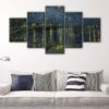 5 panels Starry Night Over the Rhone canvas art