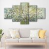 5 panels The Pink Orchard canvas art