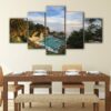 5 panels beach under the hill canvas art