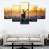 5 panels wild deer canvas art