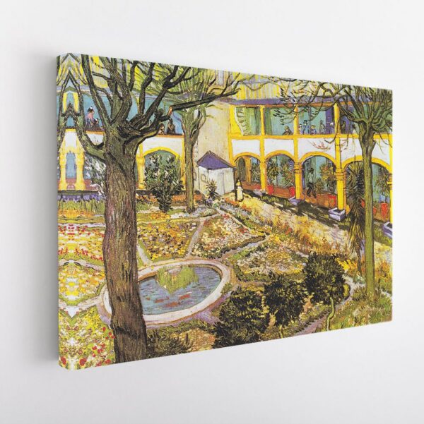 Garden of the Hospital in Arles stretched canvas