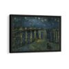 Starry Night Over the Rhone framed canvas black frame