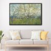 The Pink Orchard floating frame canvas