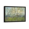 The Pink Orchard framed canvas black frame