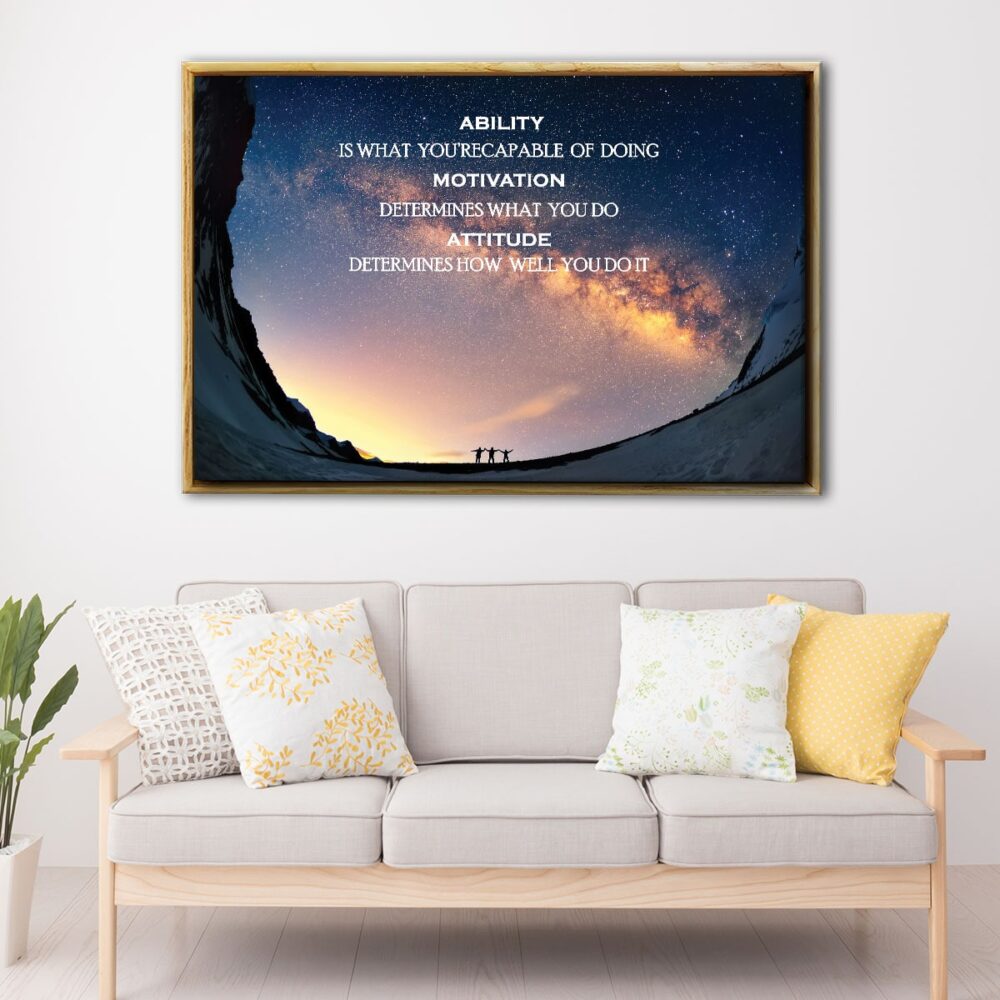 ability motivation quote floating frame canvas