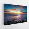 beach sunrise stretched canvas