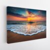 beach sunset stretched canvas