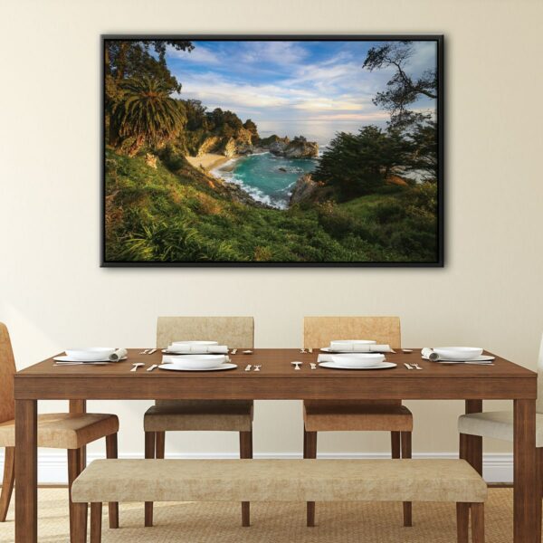 beach under the hill floating frame canvas