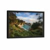 beach under the hill framed canvas black frame