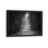 black and white forest framed canvas black frame