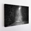 black and white forest stretched canvas