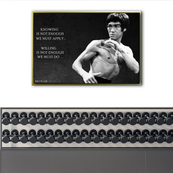 bruce lee quote floating frame canvas