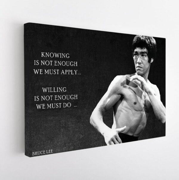 tableau sur toile imprimée citation de bruce lee