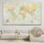 Classic Push Pin World Map | Personalized Travel Map on Canvas