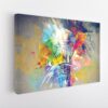 colorful light bulb stretched canvas