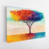 tableau sur toile imprimée arbre coloré