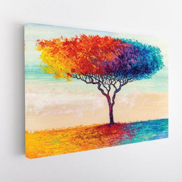 colorful tree giclee stretched canvas