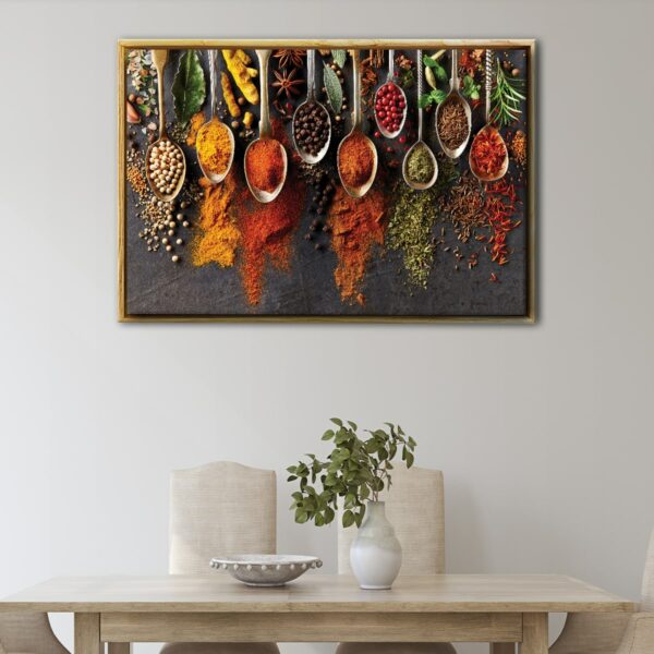 kitchen spice floating frame canvas