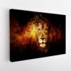 lion face abstract stretched canvas