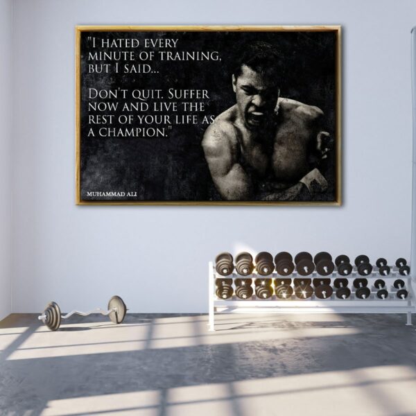 muhammad ali quote floating frame canvas