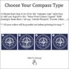 navy blue world map - custom compass