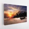 seychelles beach susnet stretched canvas