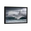 stormy lighthouse framed canvas black frame