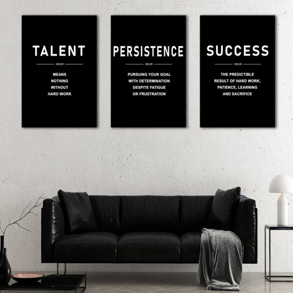 talent persistence success canvas art