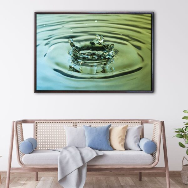 water drop floating frame canvas