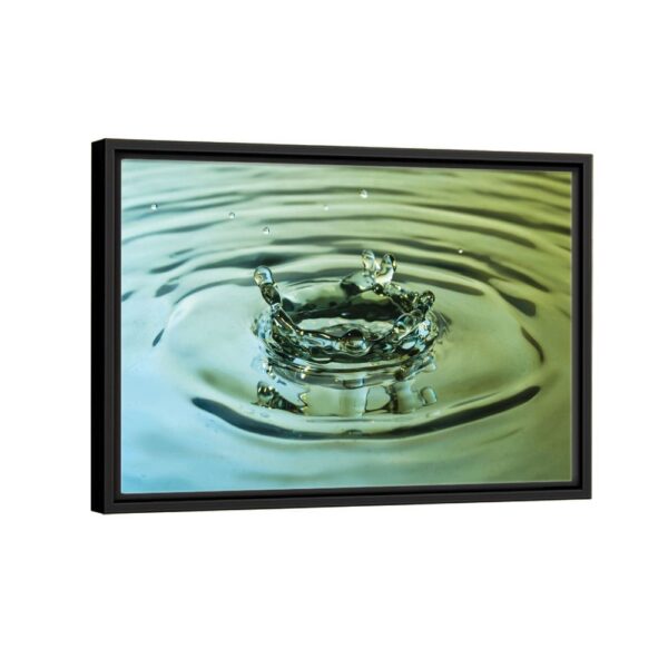 water drop framed canvas black frame