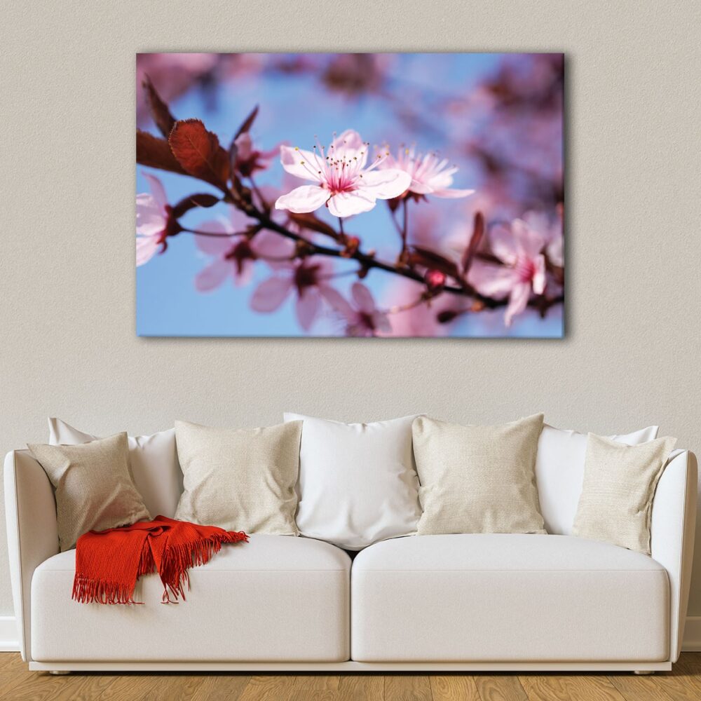 1 panels cherry blossom flower canvas art