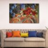 1 panels flowers bicycle canvas art