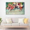 1 panels flowers bucket canvas art