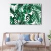 1 panels green leaves canvas art